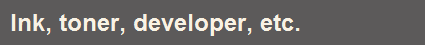Ink, toner, developer, etc.