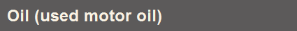 Oil (used motor oil)